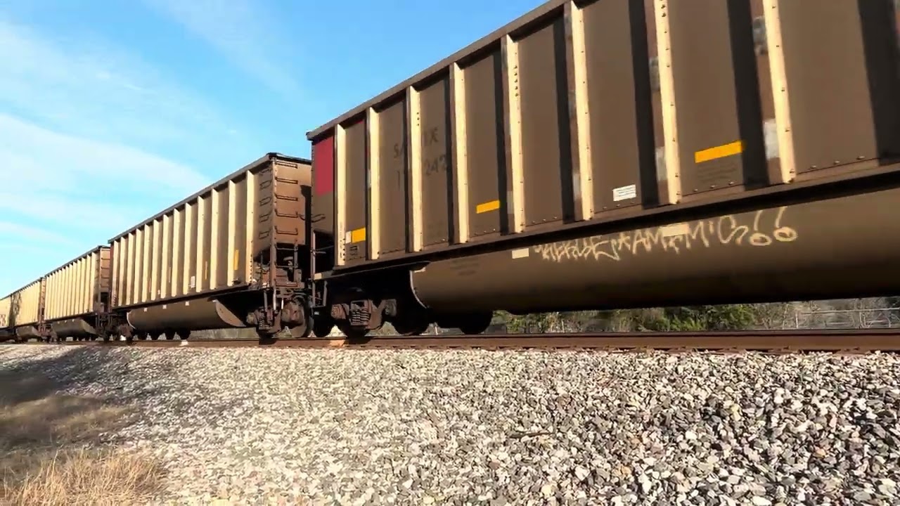 Northbound Union Pacific empty coal train hits a grill at dittmar road 