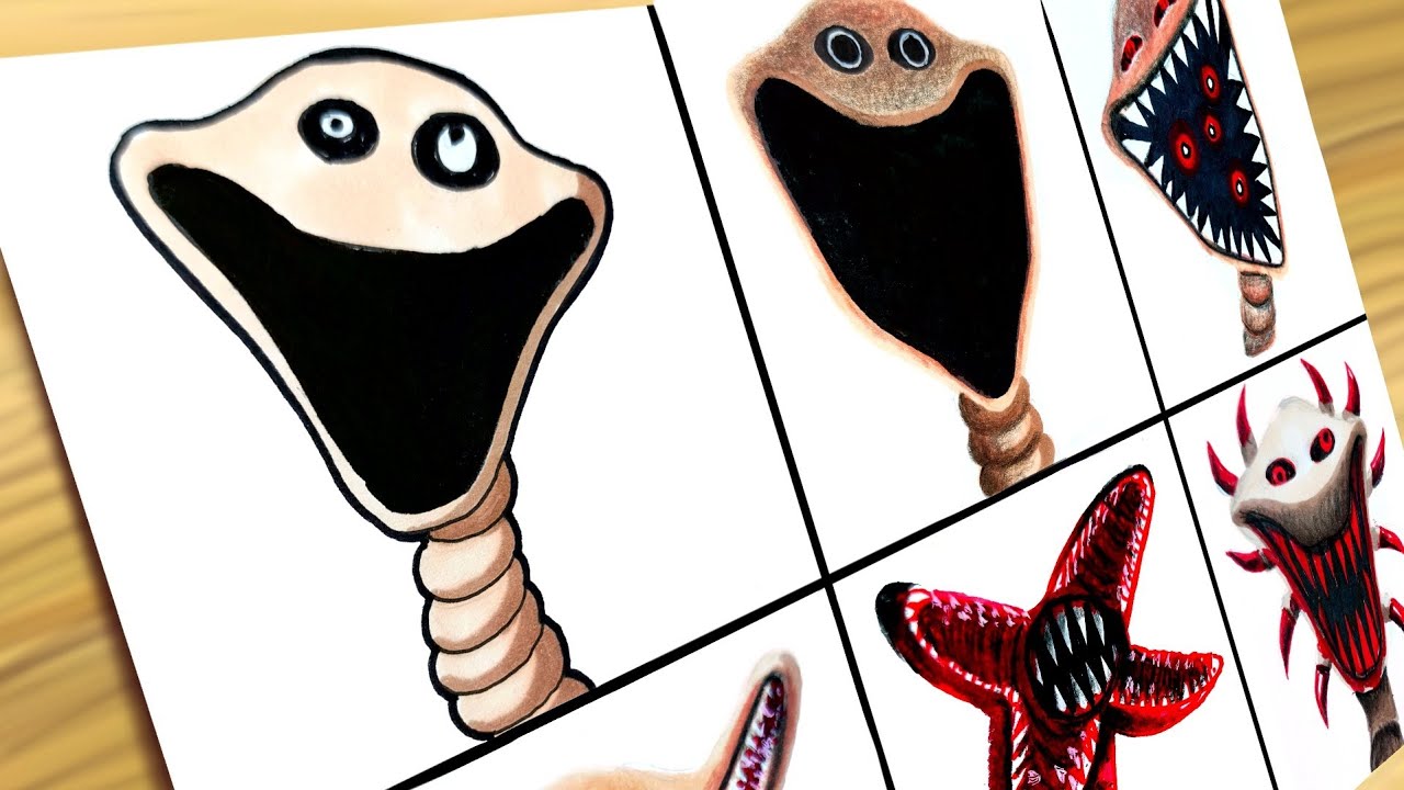 Drawing INCREDIBOX SPRUNKI OC : Hungry Worm (from Phase 1 to Phase 6) / New Sprunki Oc