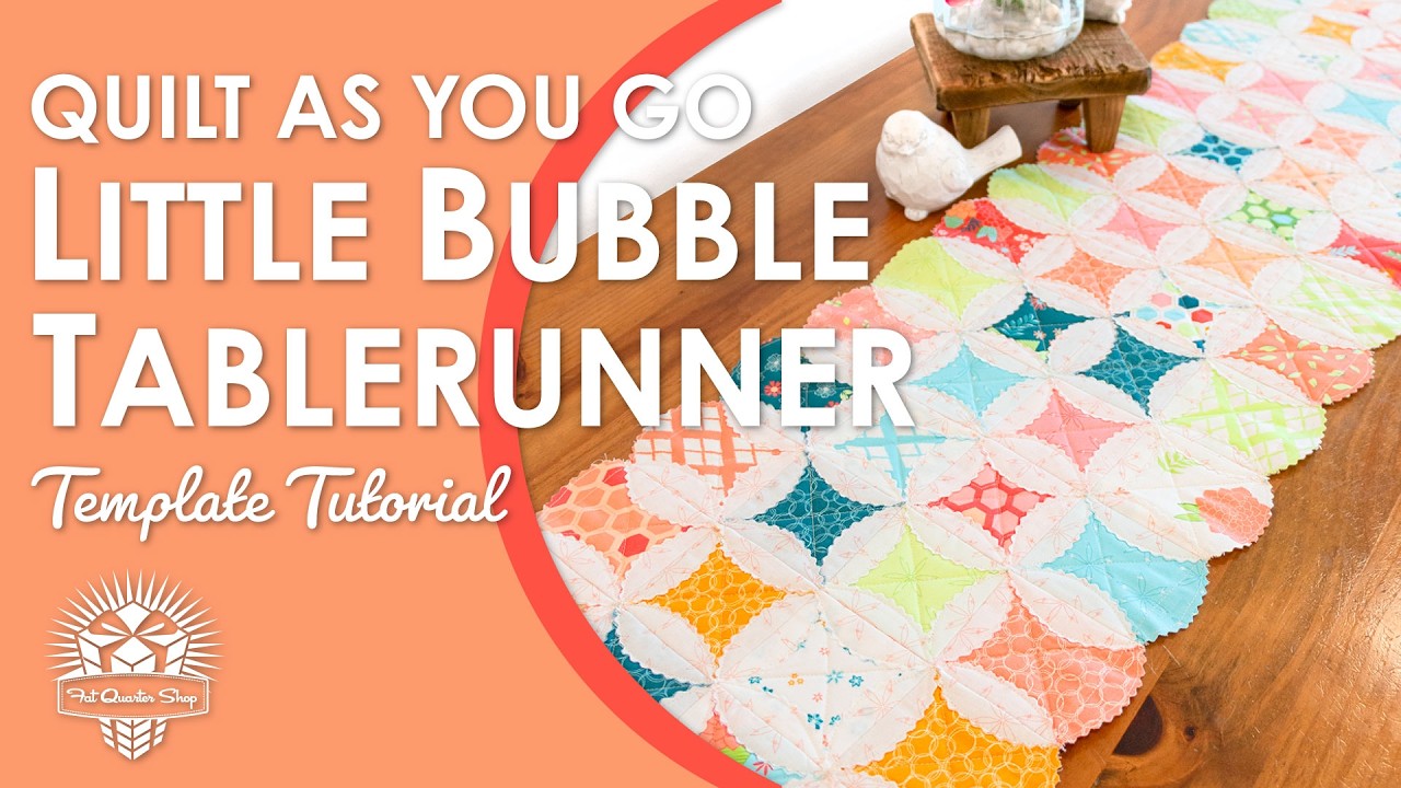 Quilt As You Go Little Bubble Tablerunner Tutorial | Beginner Quilting & Easy Quilting Project