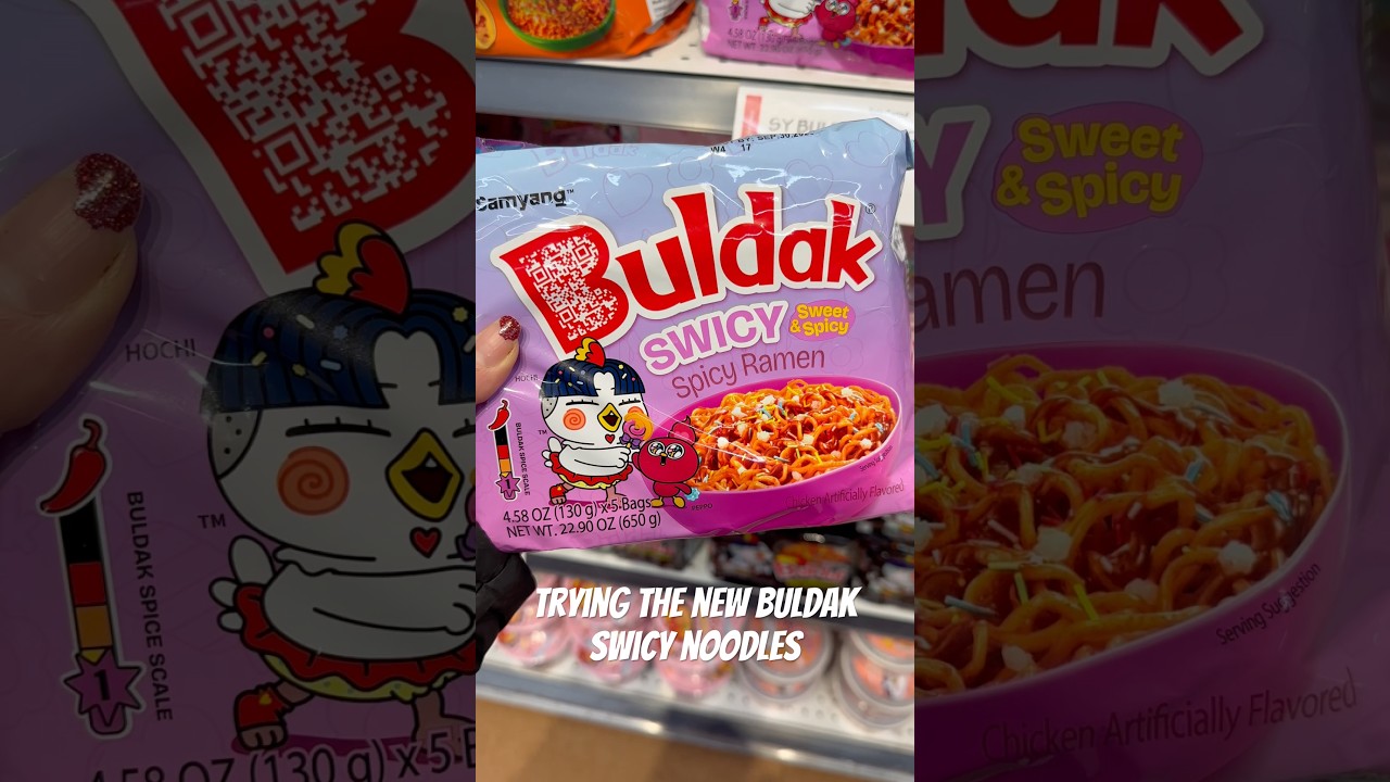 Trying the new Buldak Swicy noodles #foodvlog #review #cooking #shorts #foodie #food #foodshorts #fy