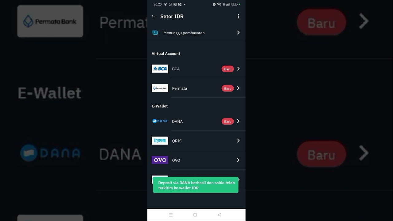 CARA DEPOSIT ATAU ISI RUPIAH DI INDODAX
