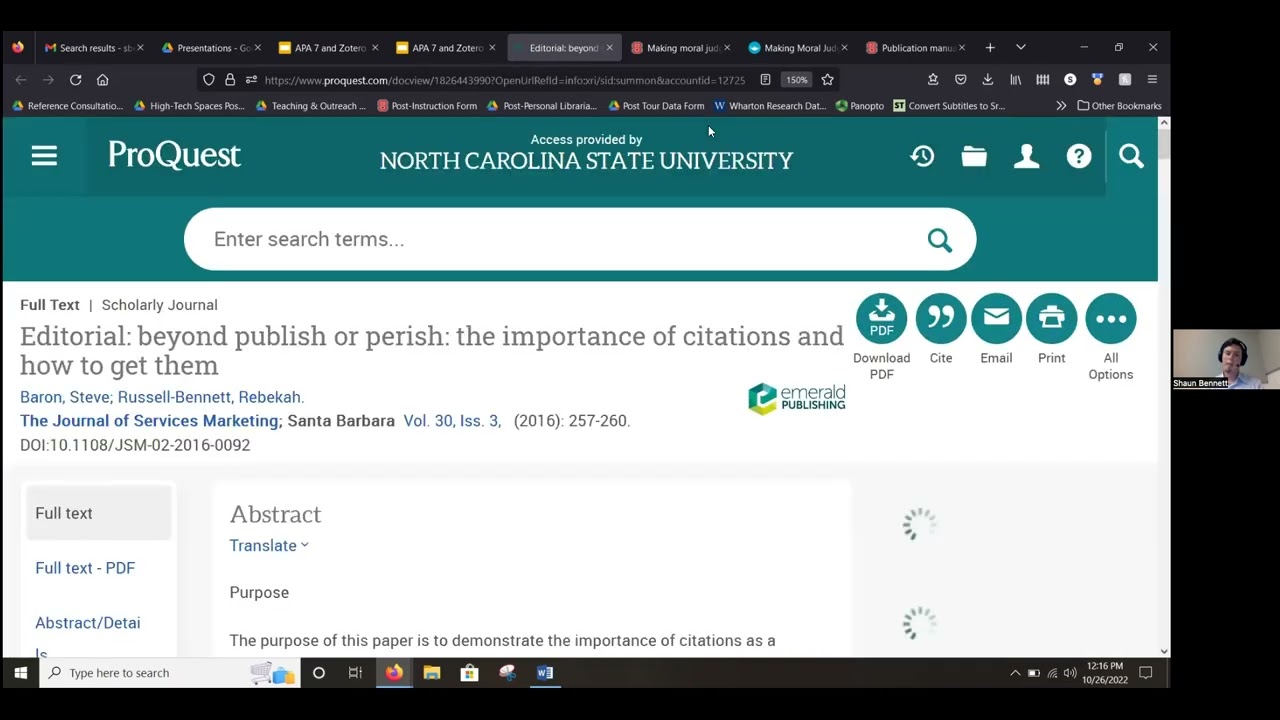 AWCPE GSA Student Success Series [APA and Citation Management Program]