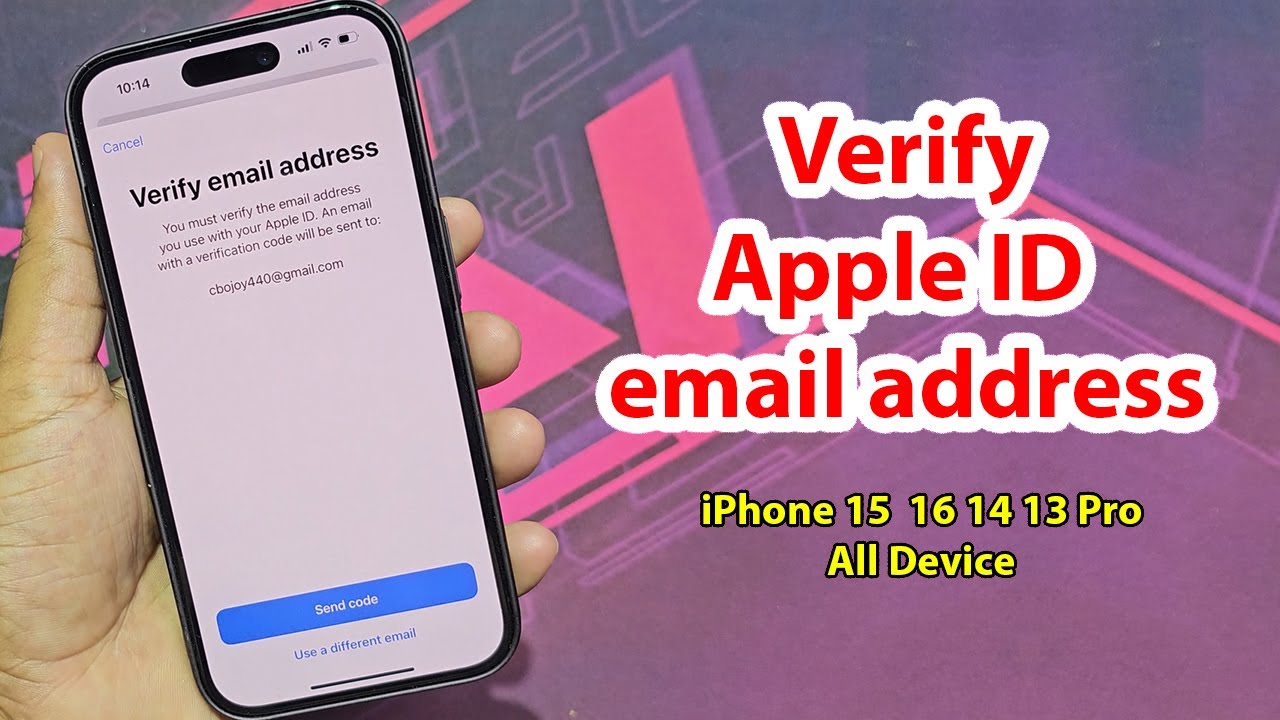 How to verify apple id email address