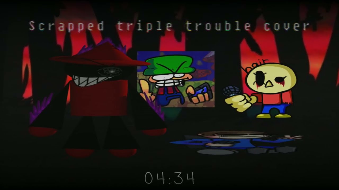 Scrapped Triple trouble cover for Bambi's hellscape remake V3