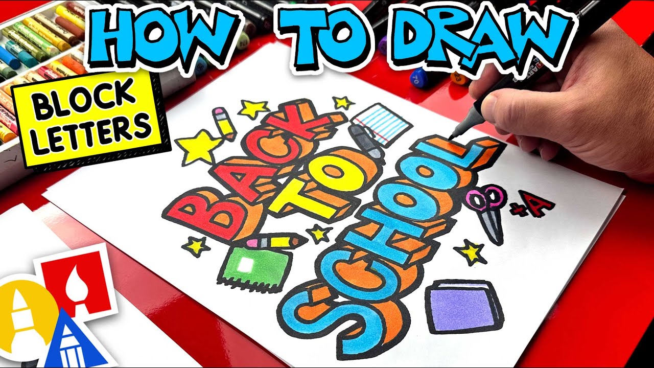 How To Draw Back To School Block Letters + Secret To Centering Words