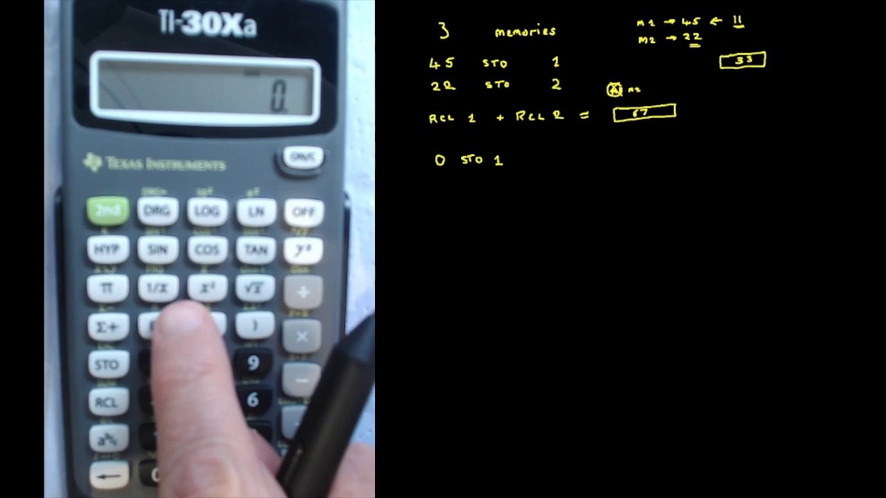 Advanced - Using the TI-30Xa - Part 1