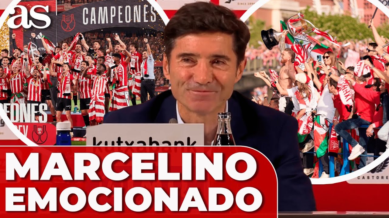 ATHLETIC CAMPEÓN COPA | MARCELINO LLORA por sus JUGADORES tras el ATHLETIC 1 Villarreal 1