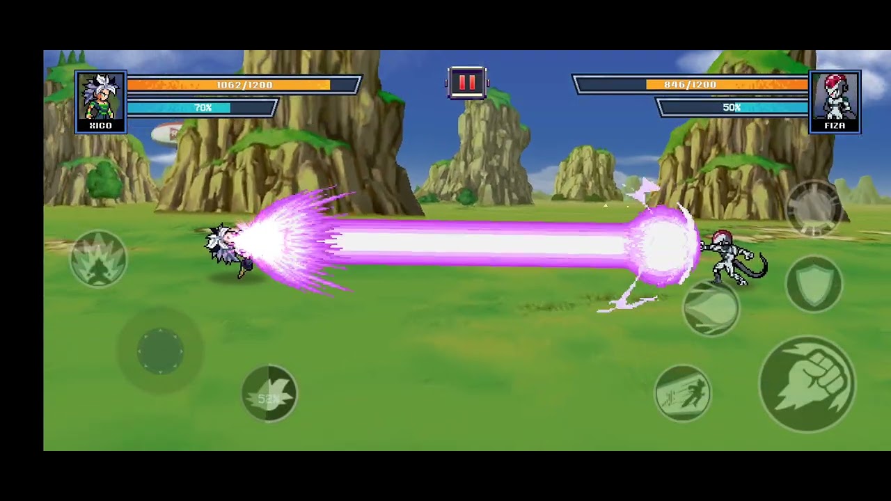 Jogando Dragon Ball Z Mobile 