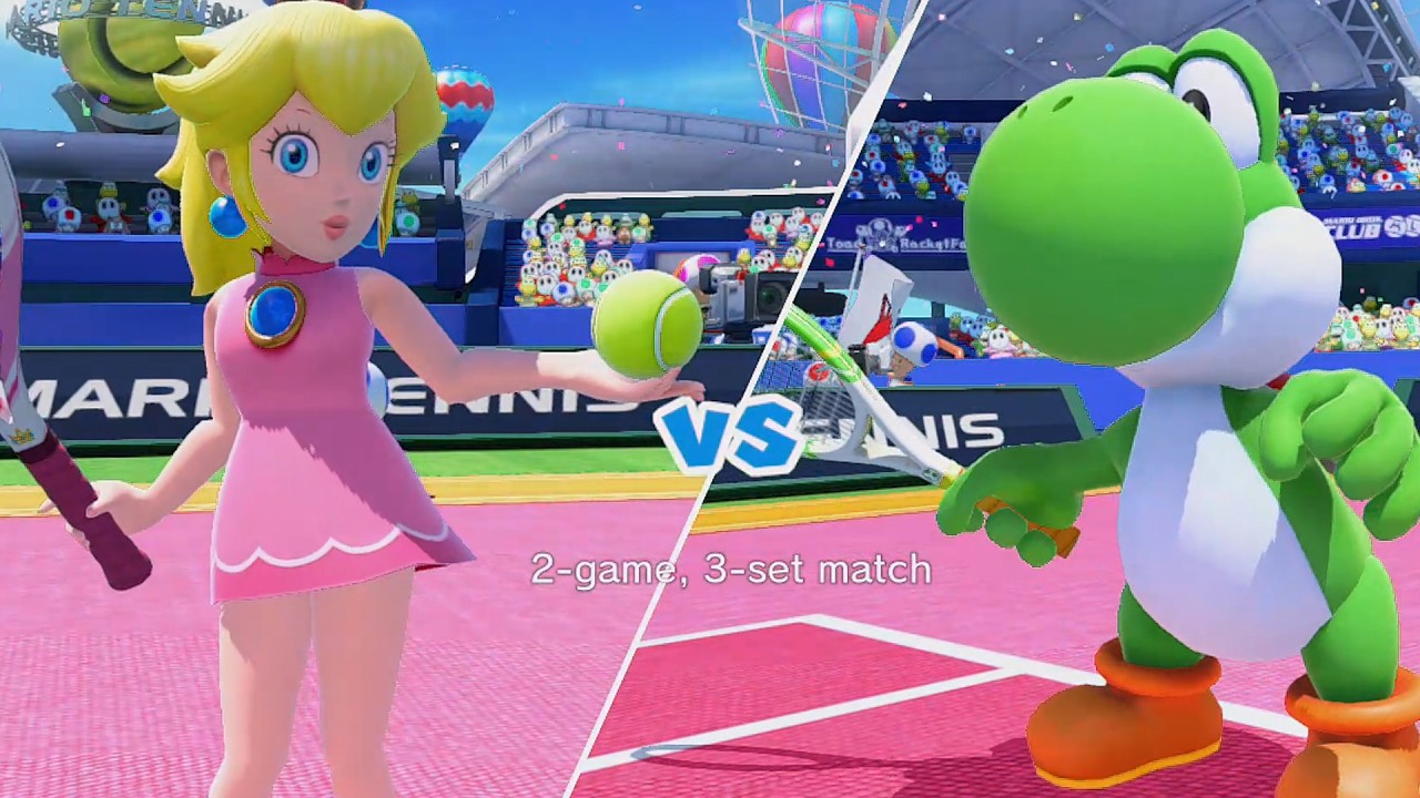 Peach, Boo Vs. Yoshi, Bowser Jr. - Mario Tennis: Ultra Smash | Hardest Difficulty