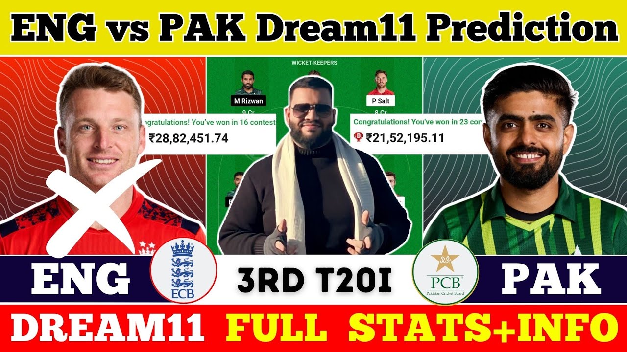 ENG vs PAK Dream Team Prediction|ENG vs PAK Dream |ENG vs PAK Dream Team|