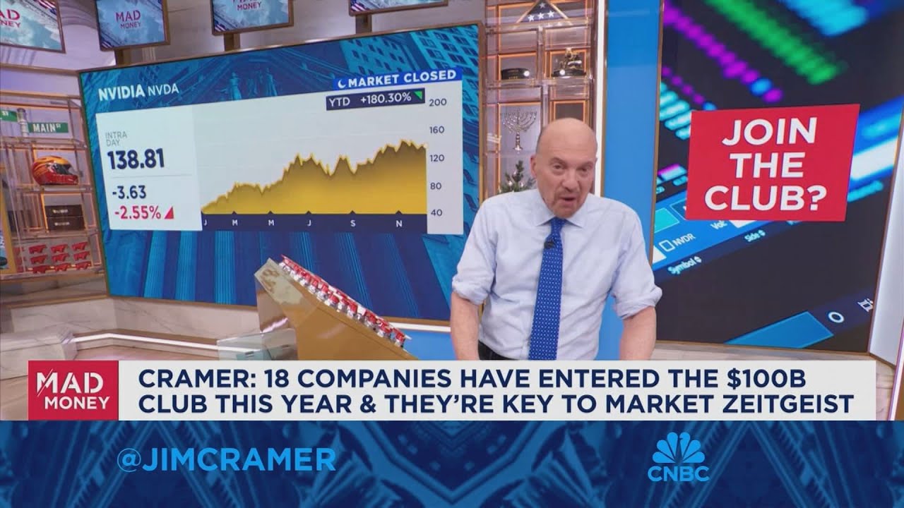 Jim Cramer talks companies that joined the $100 billion club this year