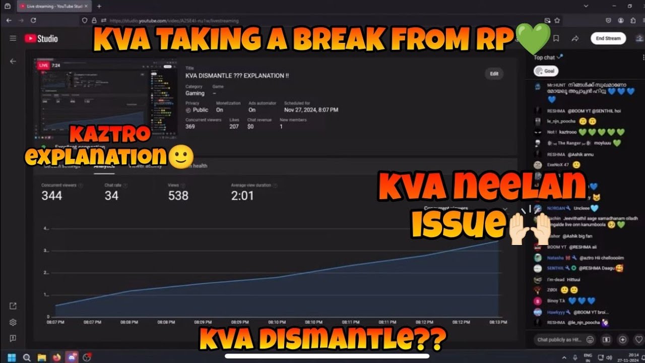 KVA TAKE THE BREAK RP💚 | EXPLANATION KAZTRO | KVA NEELAN ISSUE🙀