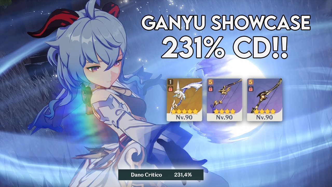 Melt Ganyu Showcase Amos bow r1 vs Hamayumi r5 vs Prototype r5 (F2P) || Genshin Impact