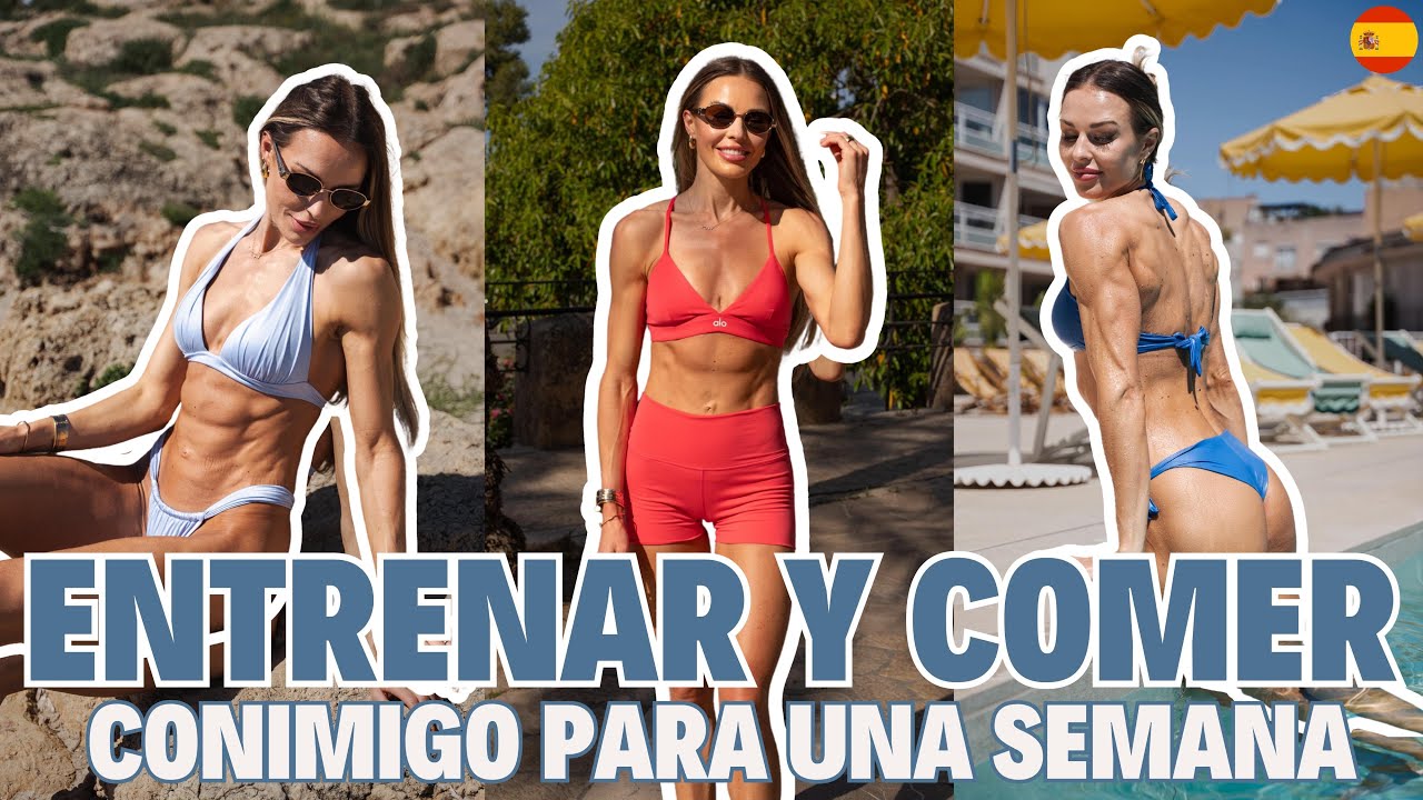 ENTRENAR + COMER CONMIGO 👙- ATLETA DE BIKINI - RUTINA REAL 🔋