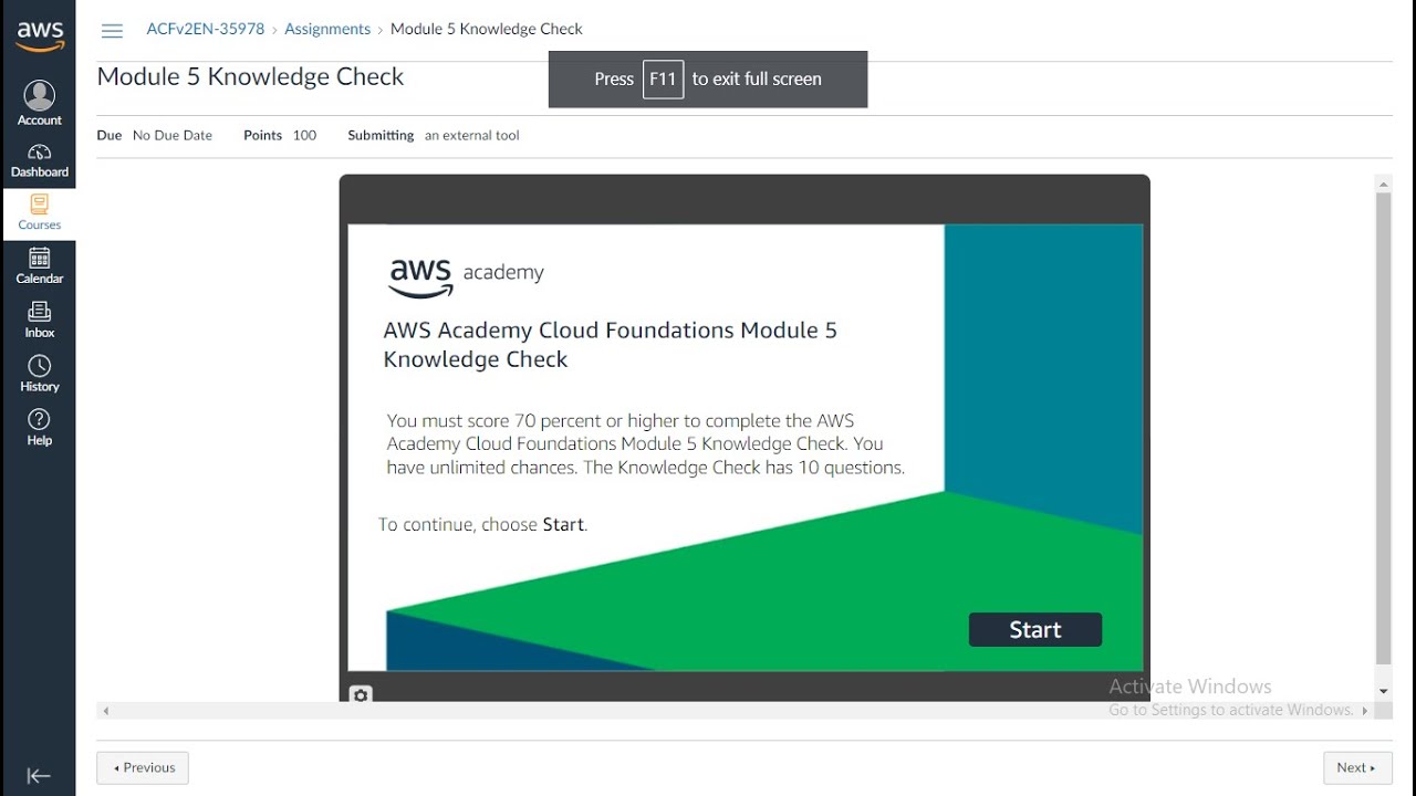 Проверка знаний модуля 5 | AWS Academy Cloud Foundation | Сетевые технологии и доставка контента