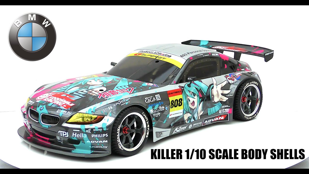THE BADDEST 1/10 SCALE RC CAR BODY SHELLS - ANIME BMW!!!