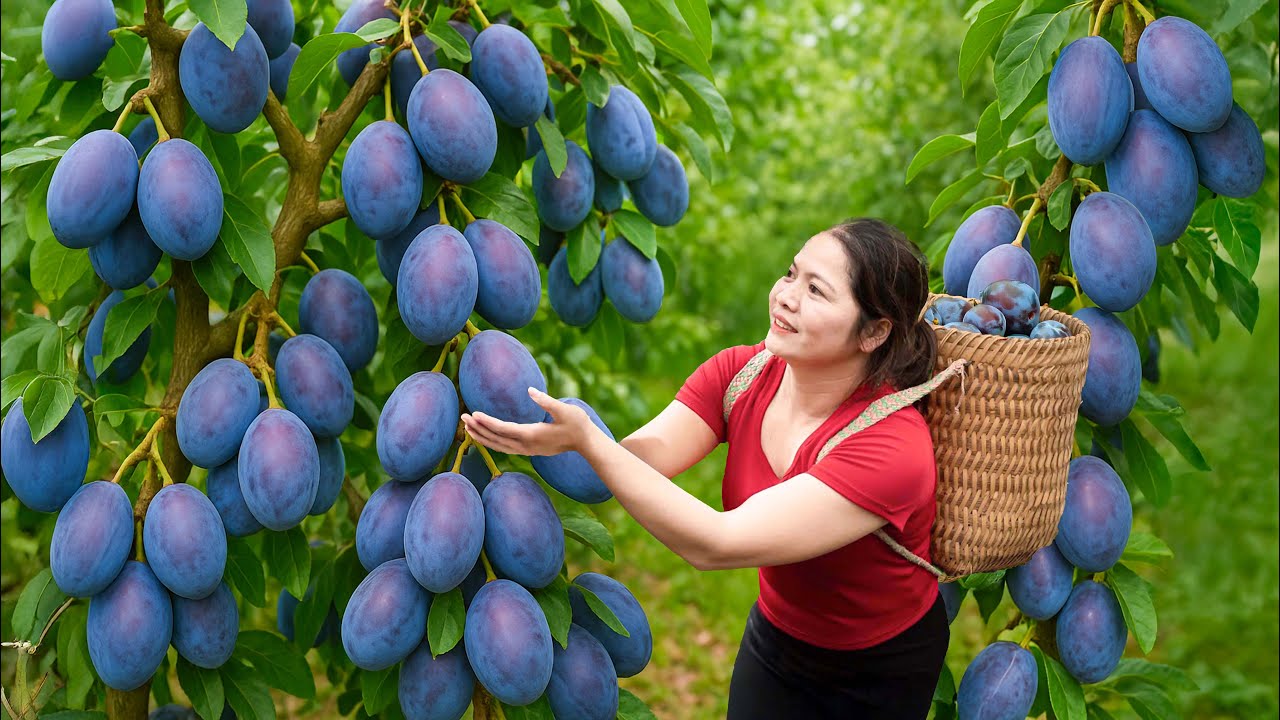 Harvesting Billions of Plums in California - Traditional Sun-Dried Prunes Process!
