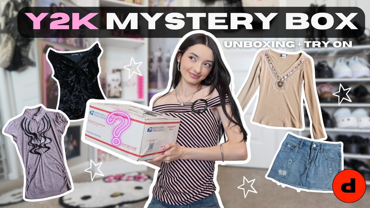 Y2K MYSTERY BOX from Depop: unboxing + try on 💖 (I’M SHOCKED!!!)