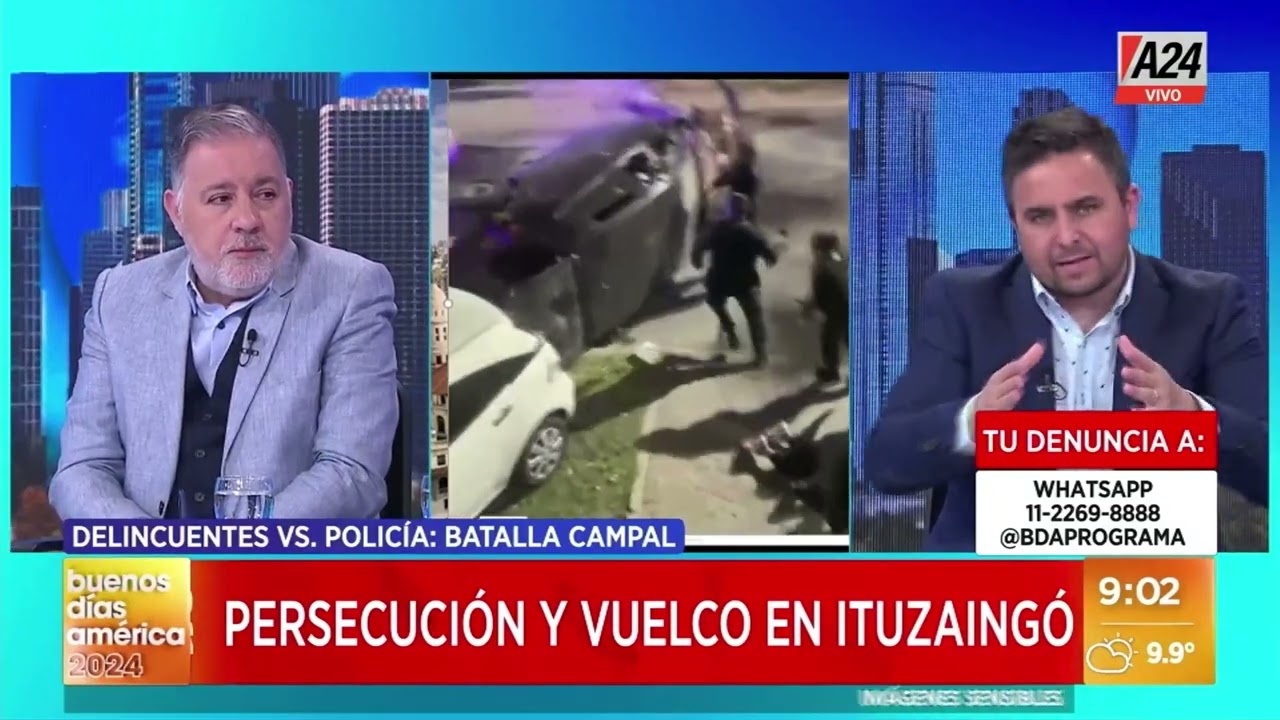 🚨 Persecución, vuelco y batalla campal con la policía en Ituzaingó