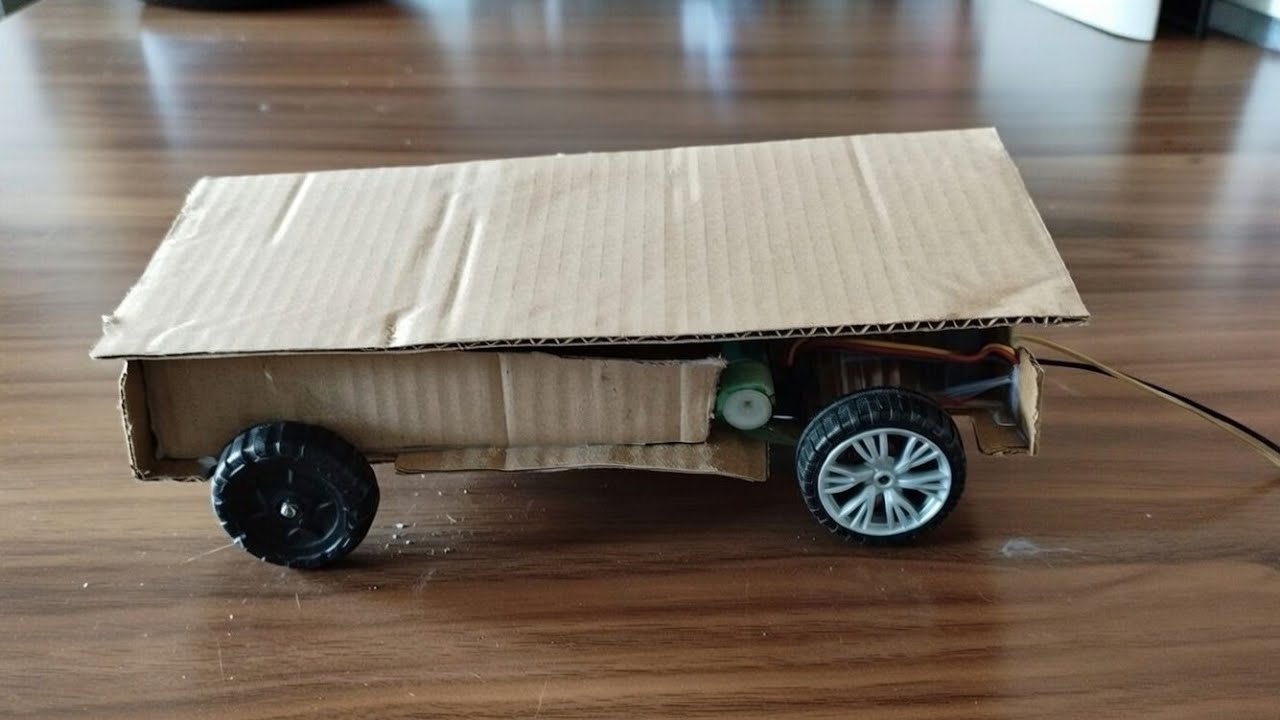How to make rc car- with cardboard at home-tesla rc cardboard car-Remote Controlcar