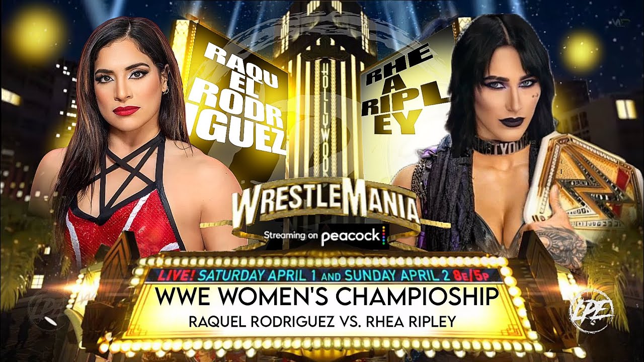Rhea Ripley vs. Raquel Rodriguez WWE Women's Title Match WrestleMania WWE2K24 Universe Mode