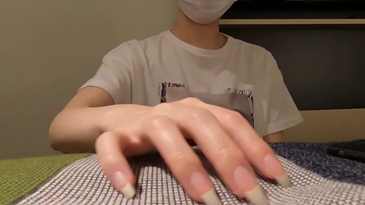 布スクラッチング/cloth scratching sounds/long nails