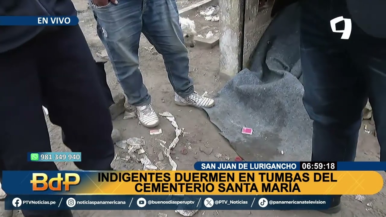 ¡De terror!: Personas de mal vivir toman cementerio para habitarlo y profanar tumbas en SJL (1/2)