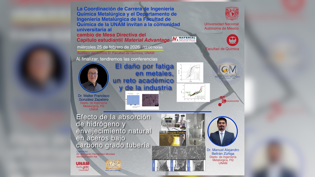 Seminario del DIM: Cambio de Mesa - Daño por fatiga en metales - Efecto de la absorción de hidrógeno