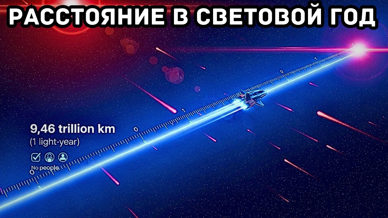Секрет расстояния в световые годы — 9,46 триллиона километров за один год!