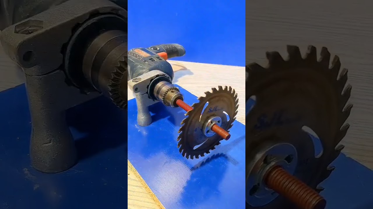 How to make an easy wood cutting machine with a drill machine