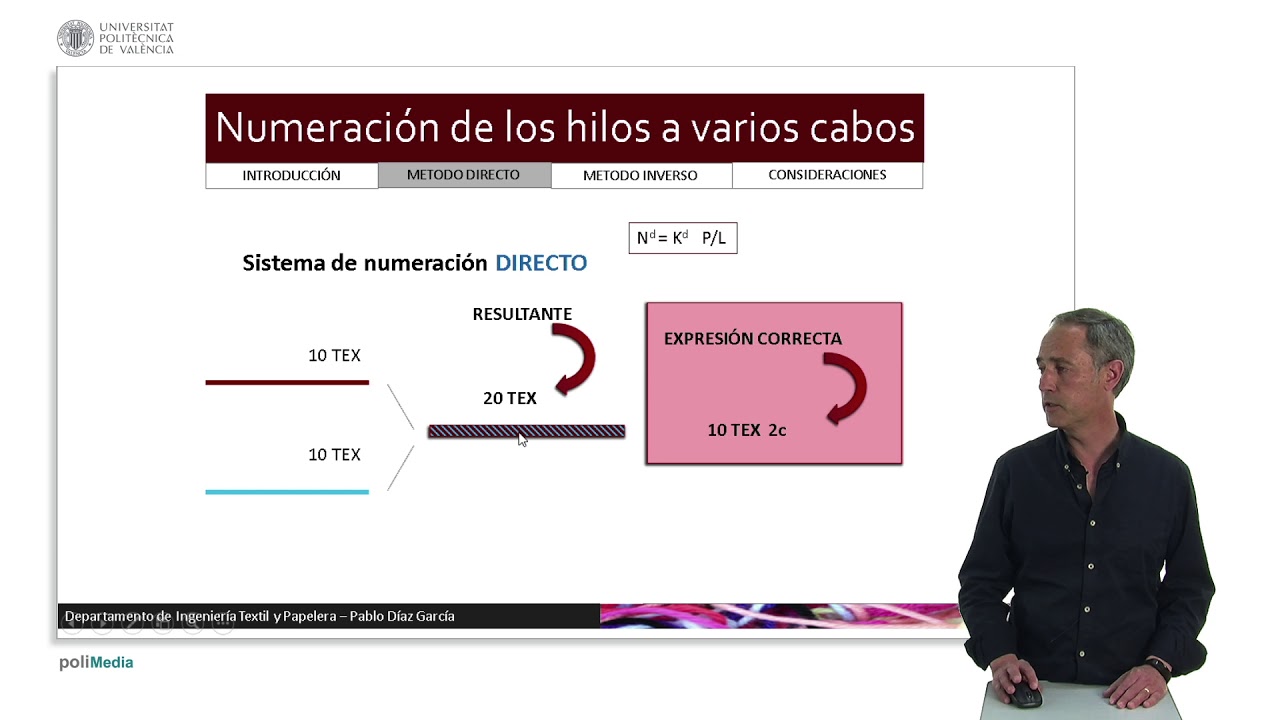 NUMERACIÓN DE LOS HILOS A VARIOS CABOS |  | UPV