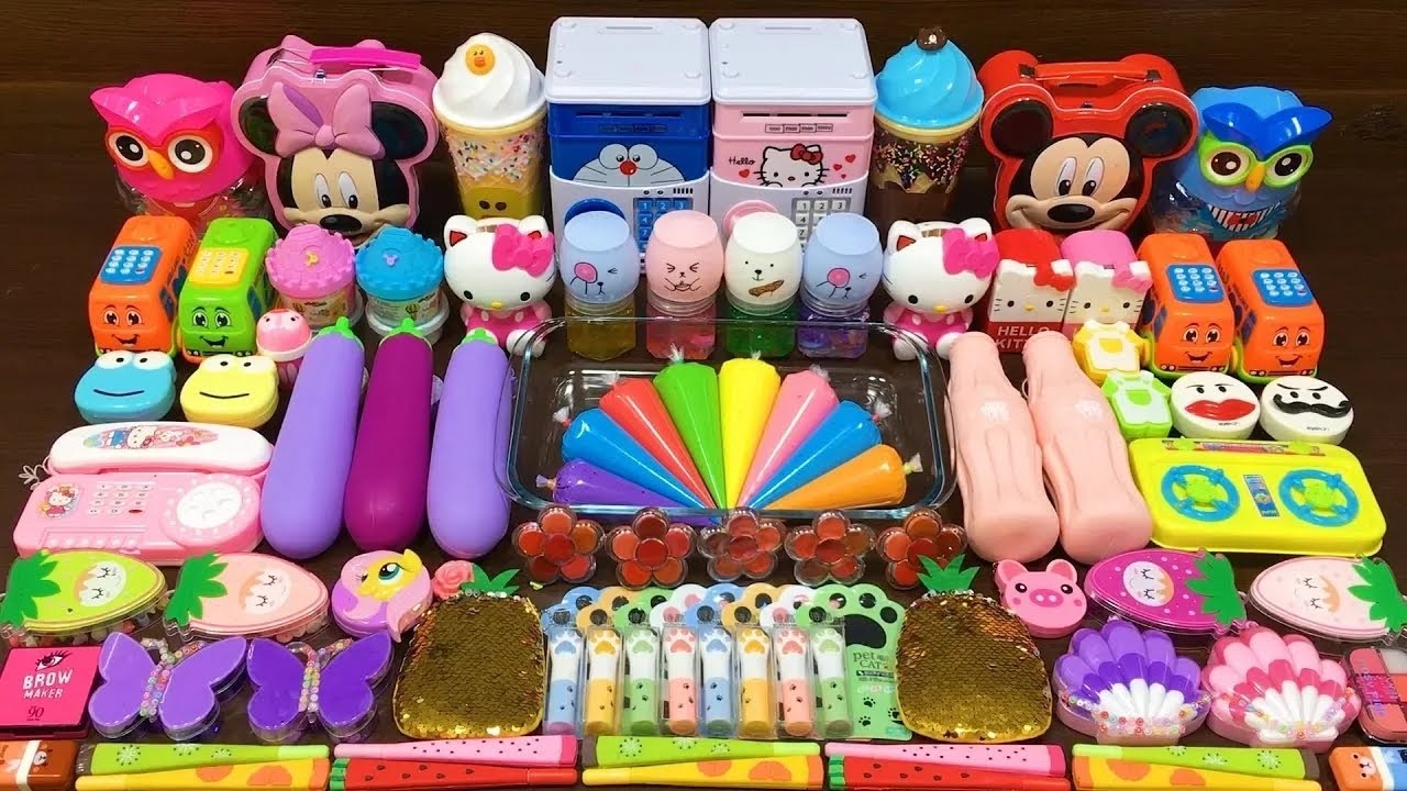 LIVE: LIVE: Glossy Slime Mixing Makeup, Clay & Beads #191