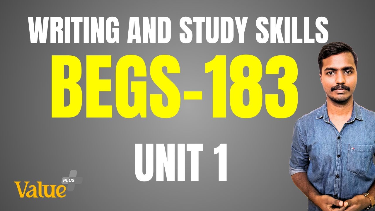IGNOU | മലയാളം | WRITING AND STUDY SKILLS | BEGS 183 | UNIT 1