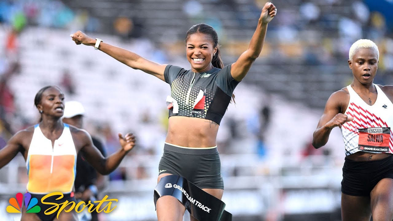 Gabby Thomas storms to Grand Slam Track 200m victory in Kingston with dominant turn | NBC Sports