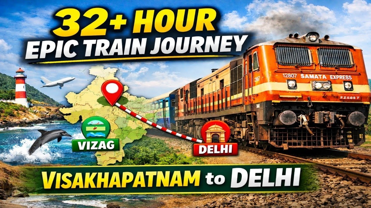 32+ Hour Epic Train Journey 😱 | Visakhapatnam to Delhi by Samata SF Express 🚆🇮🇳 #youtube #trending