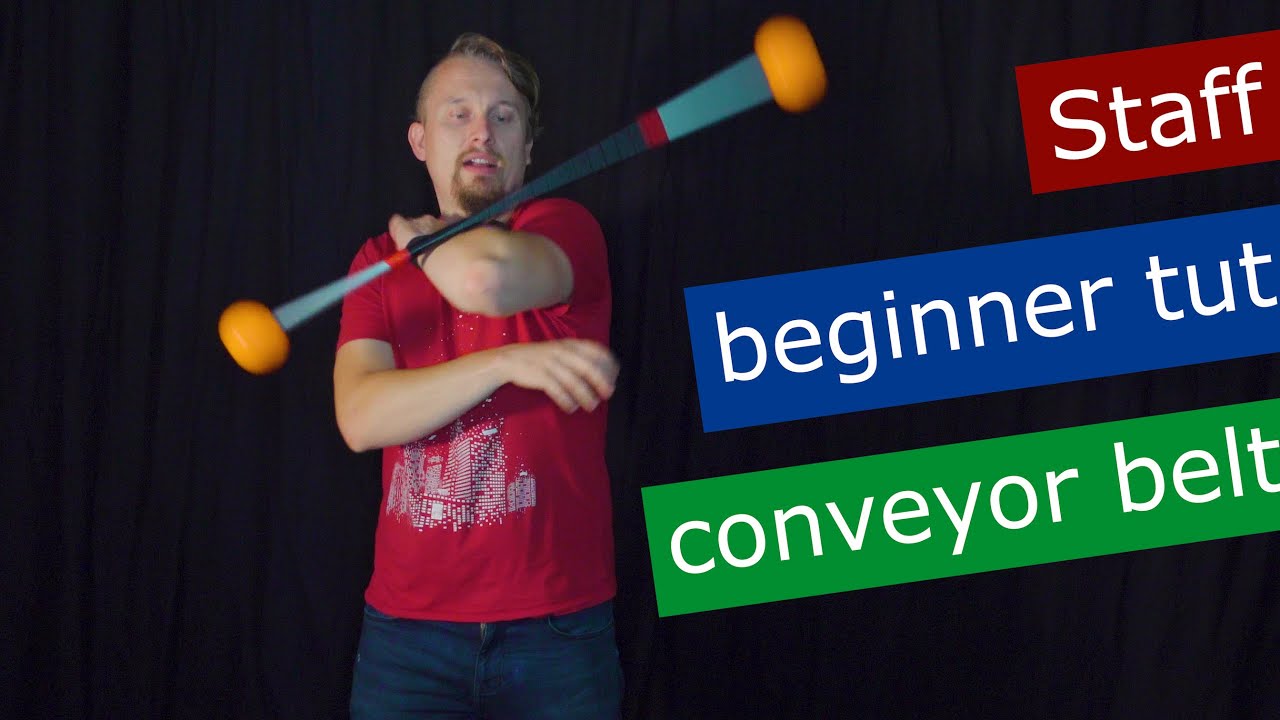 Conveyor Belt Contact Staff beginner I Tutorial by Modern Juggling