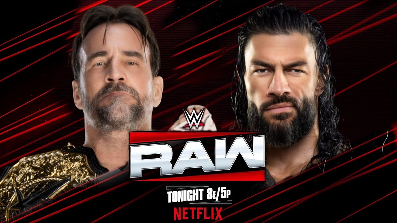 CM Punk vs Roman Reigns Full Match WWE RAW NETFLIX 2026 - Original Tribal Chief vs Best In The World