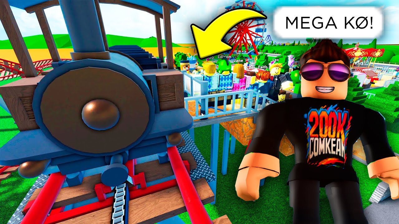 Den FØRSTE Rutschebane (de ELSKER den!) i Roblox Theme Park Tycoon 2!