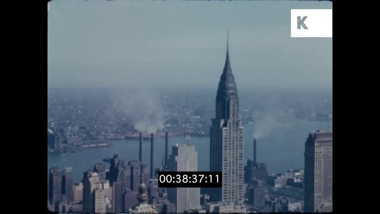 1940s Rare Color Home Movie New York Street Scenes