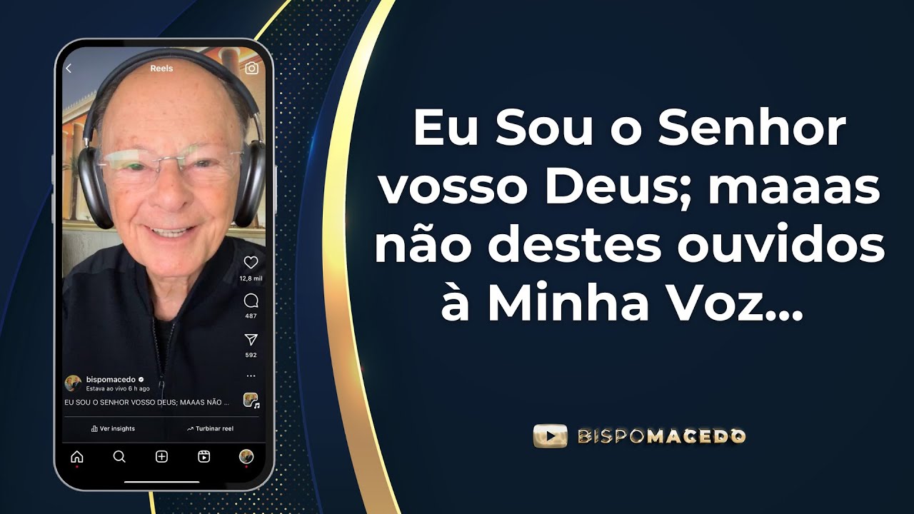 Eu Sou o Senhor vosso Deus; maaas não destes ouvidos à Minha Voz... - Meditação Matinal 11/06/24