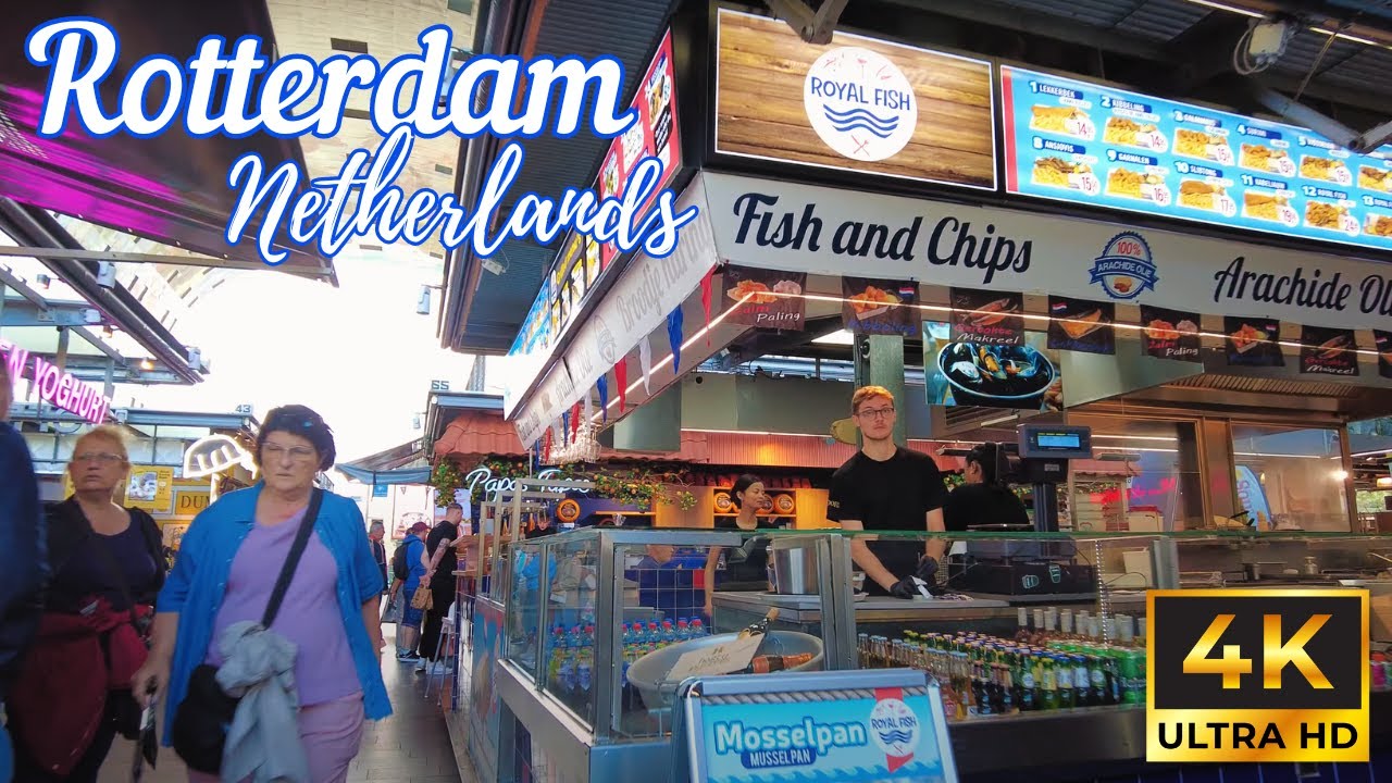 Rotterdam, Netherlands Street Walking Tour【4K, 60fps】🇳🇱 جولة في مدينة روتردام هولندا