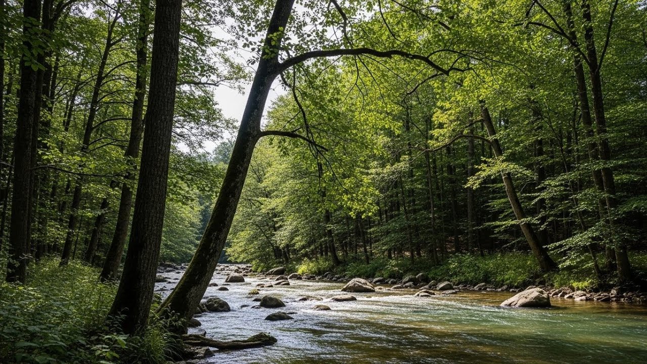 Peaceful Forest River 🌲🌊 Natural Ambience for Deep Sleep and Stress Relief #2806