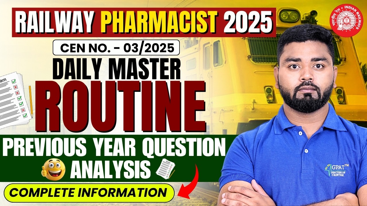 Railway Pharmacist 2025 Preparation | Non Pharma Master Plan | Complete Preparation #railway #job