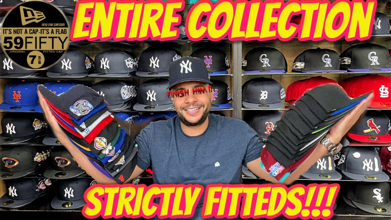 MY NEW ERA FITTED CAP COLLECTION WITH SIDE PATCHES & GREY BRIMS | HOW I STORE THEM ALL!!!