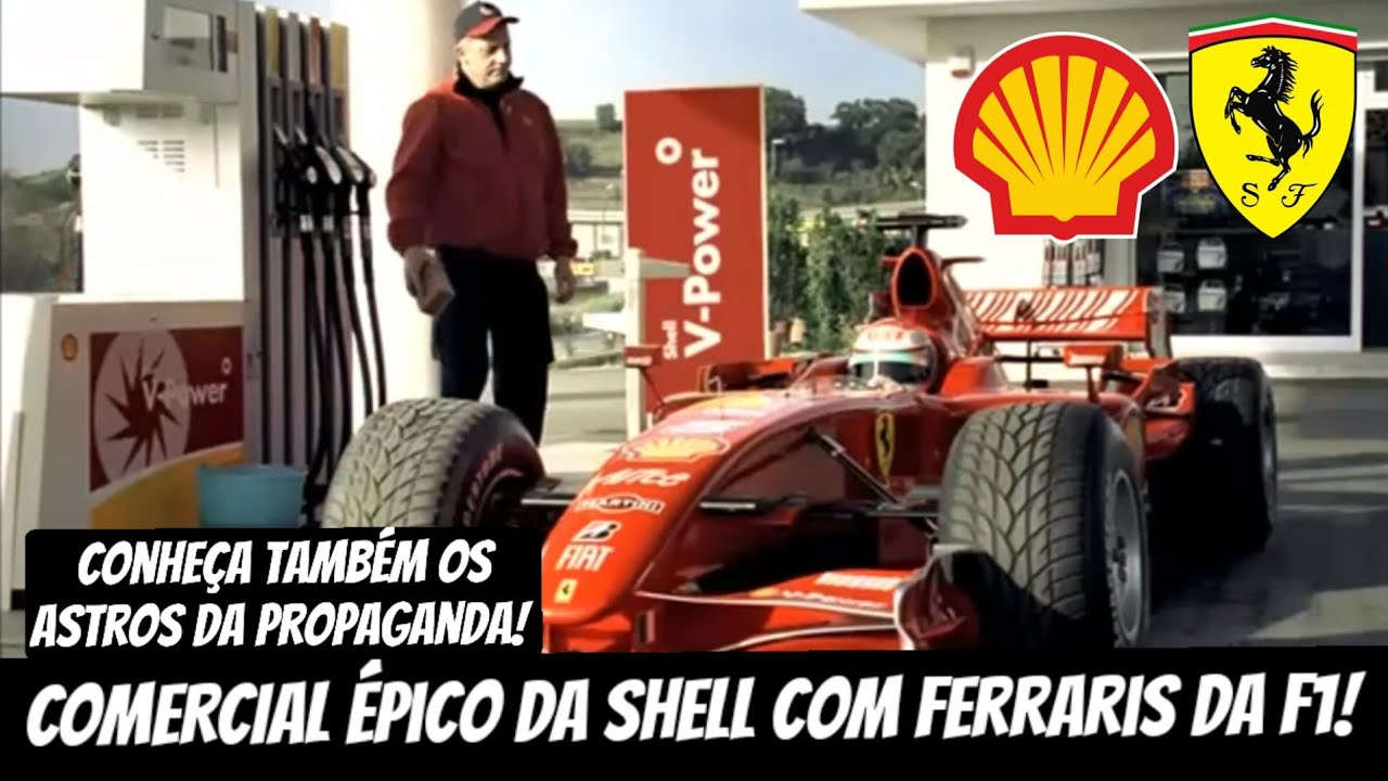 O ÉPICO COMERCIAL DA SHELL COM FERRARIS DA FÓRMULA 1!!