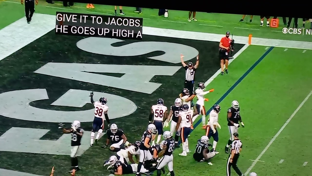 Did RB Josh Jacobs (Las Vegas Raiders) score this Touchdown against Chicago Bears (Sun 10/10/21)?