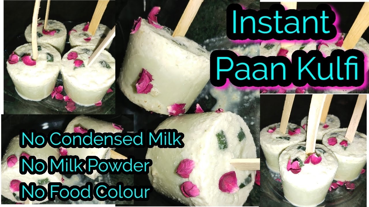 पान कुल्फी रेसिपी 🍧 instant Pan kulfi without food colour & condensed milk😋