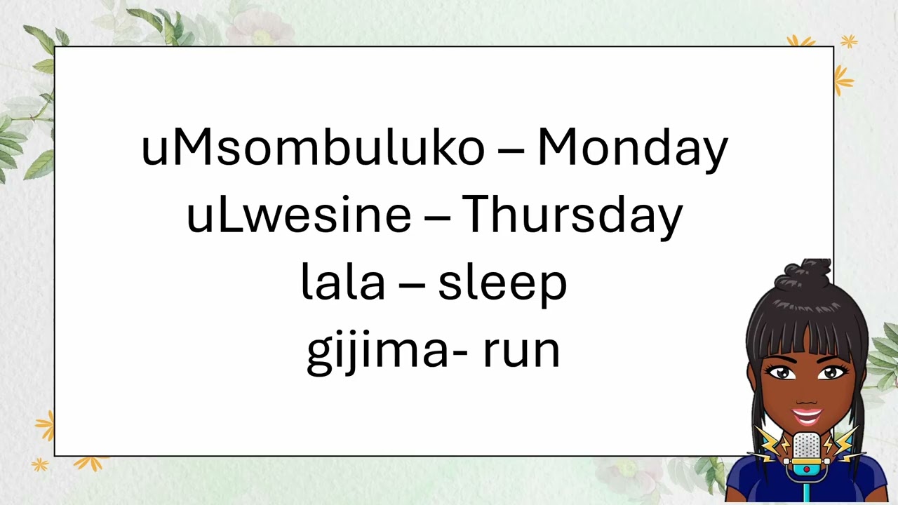 Gr 3 spelling Isizulu words Term 1