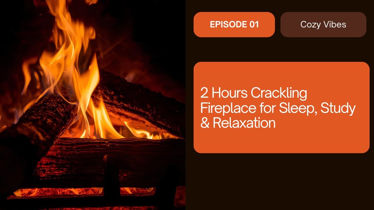 Cozy Fireplace Ambience with Crackling Fire – 2 Hours Relaxing Winter Sounds