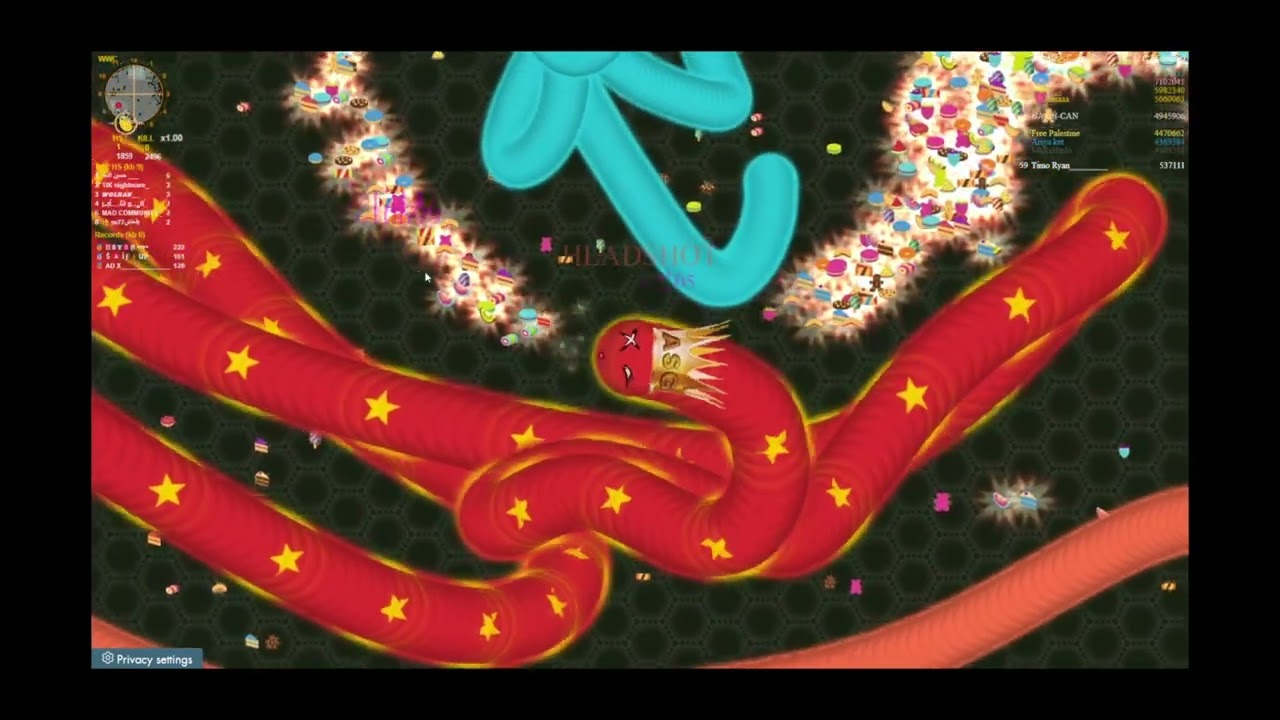 WORMATE.IO Amazing Headshots🤯/ small Worm VS Giant Worm 😱💯